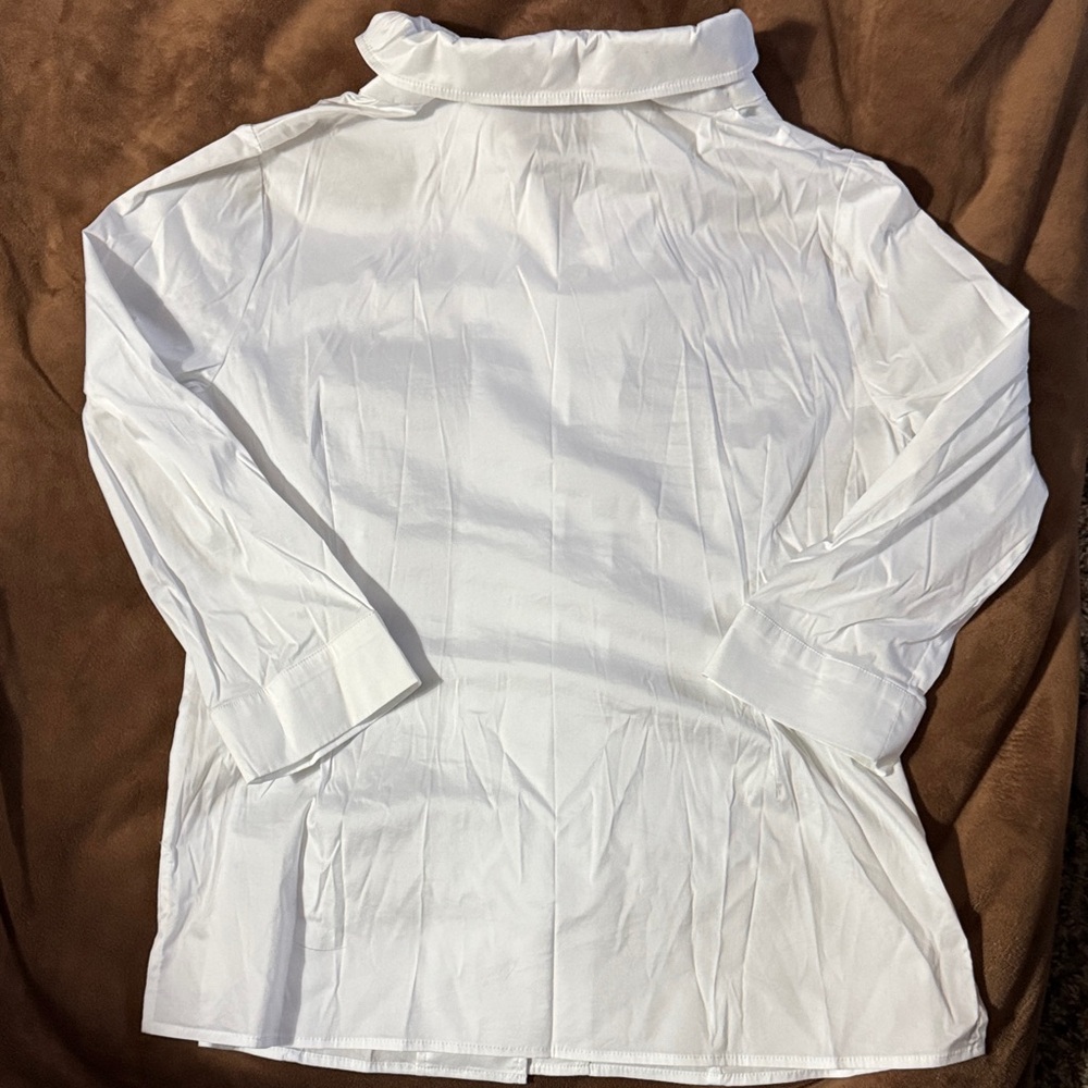 Ming Wang White Button Down Shirt - image 3